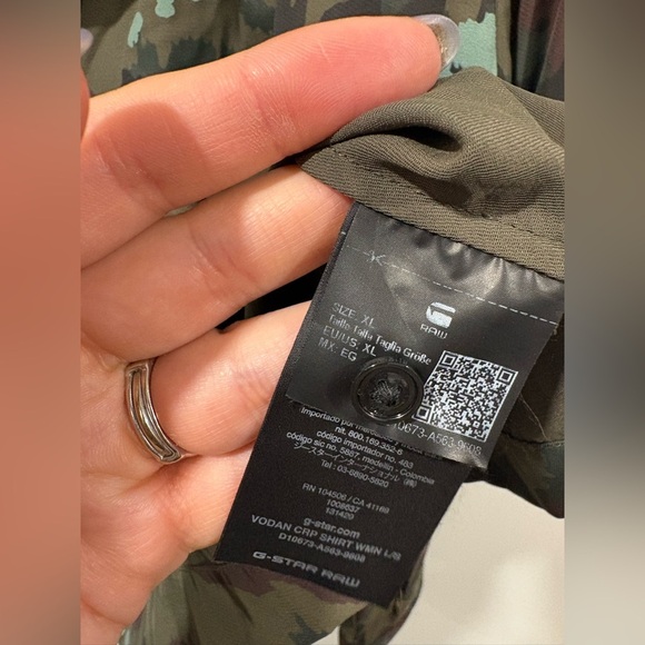 G STAR RAW VODAN CAMO CROP BUTTON UP SHIRT - Picture 12 of 12